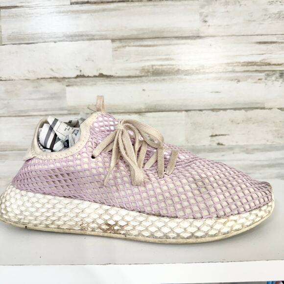 Adidas Originals Womens Deerupt Athletic Sneakers Linen Lilac Purple B37600 SZ 9 - Picture 4 of 6